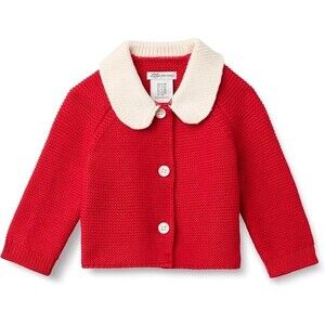 Amazon Essentials X Sofia Grainge Peter Pan Button Sweater Jacket Size 6-9mo